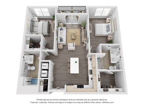 Polo Floor Plan at The Flats & Terraces at Wildhorse Village, Missouri